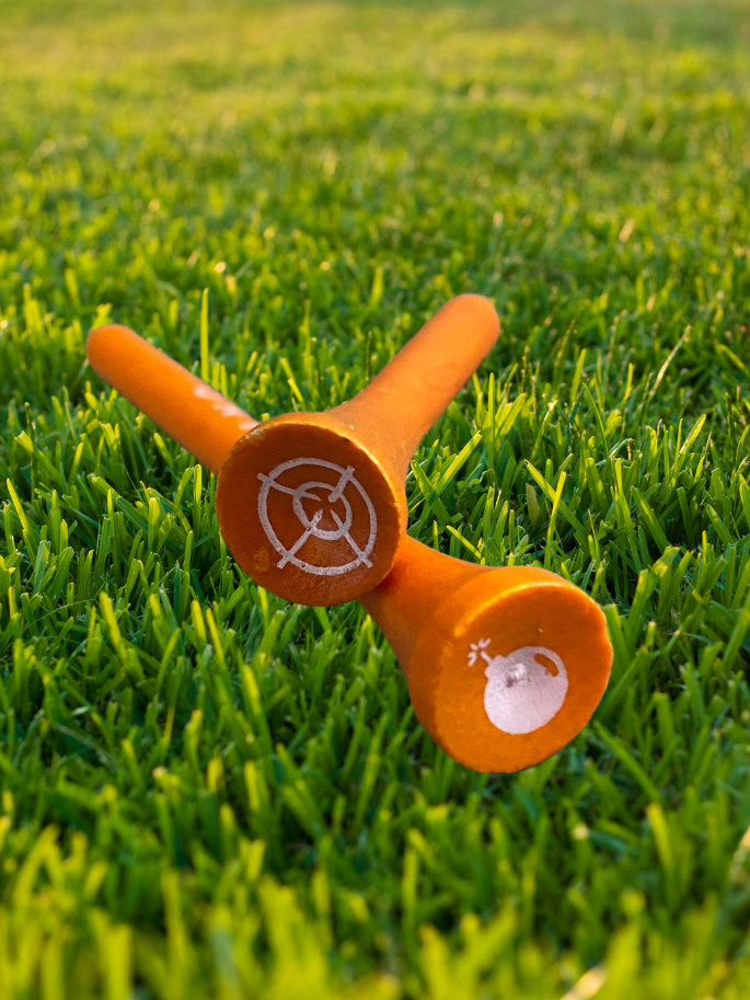 BYRG Bambustees, 7 cm "Hitting Bombs", 4 cm "Target"